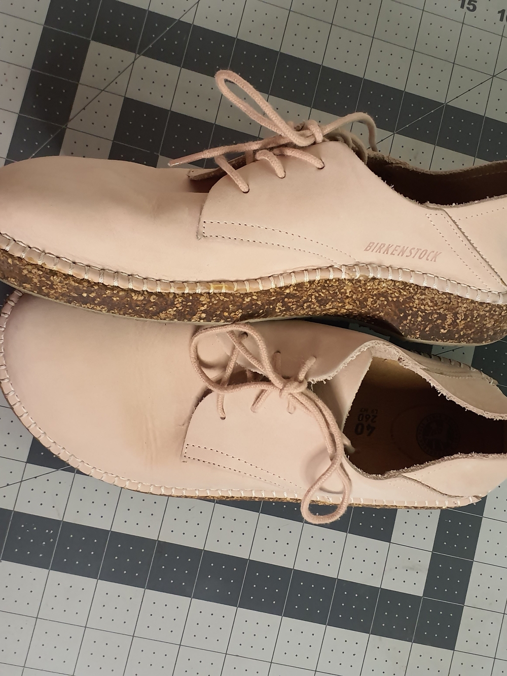 Birkenstock Light Pink Lace-Up Shoes